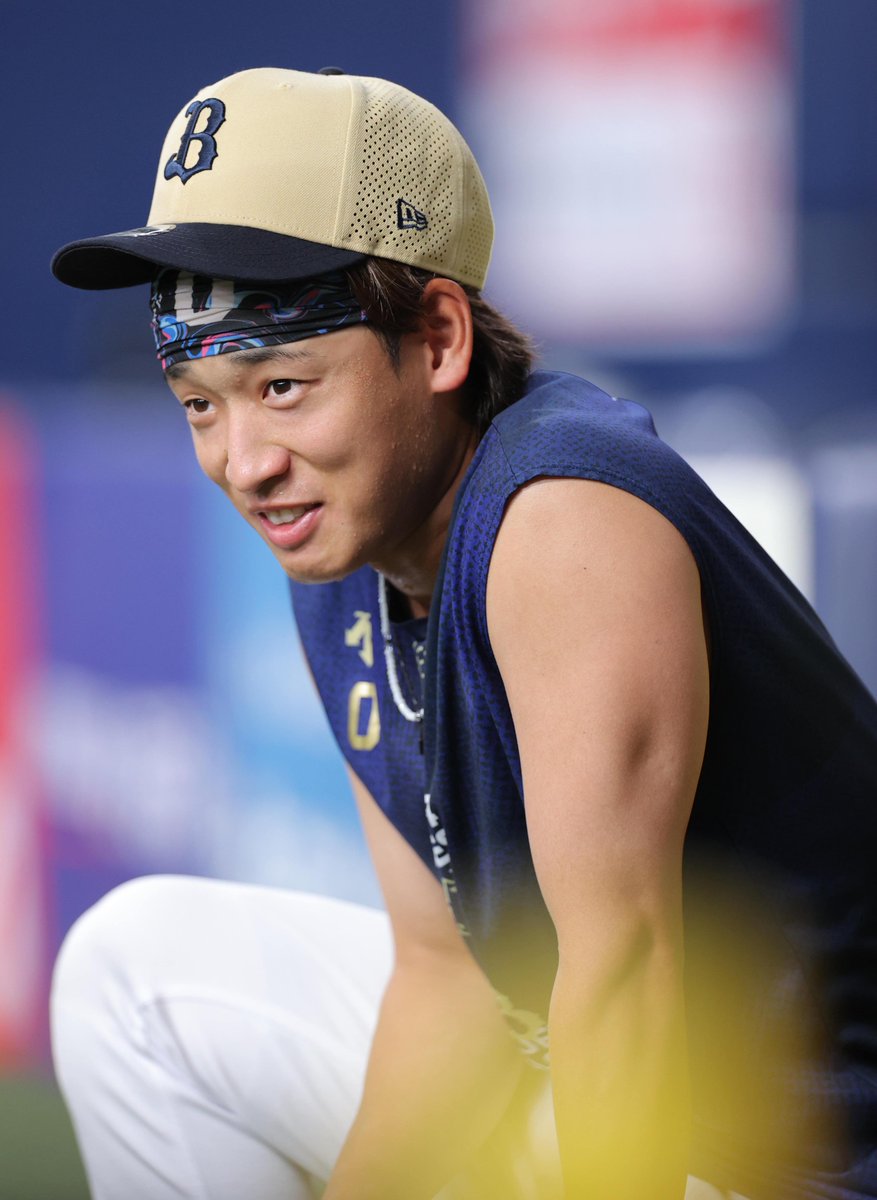 練習を行う #渡部遼人 選手 #Bs2024 #オリックスバファローズ スポーツ