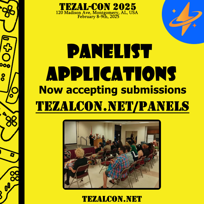 TezalCon's tweet photo. Our panelist applications are now open! https://t.co/7wSt91O8Xf