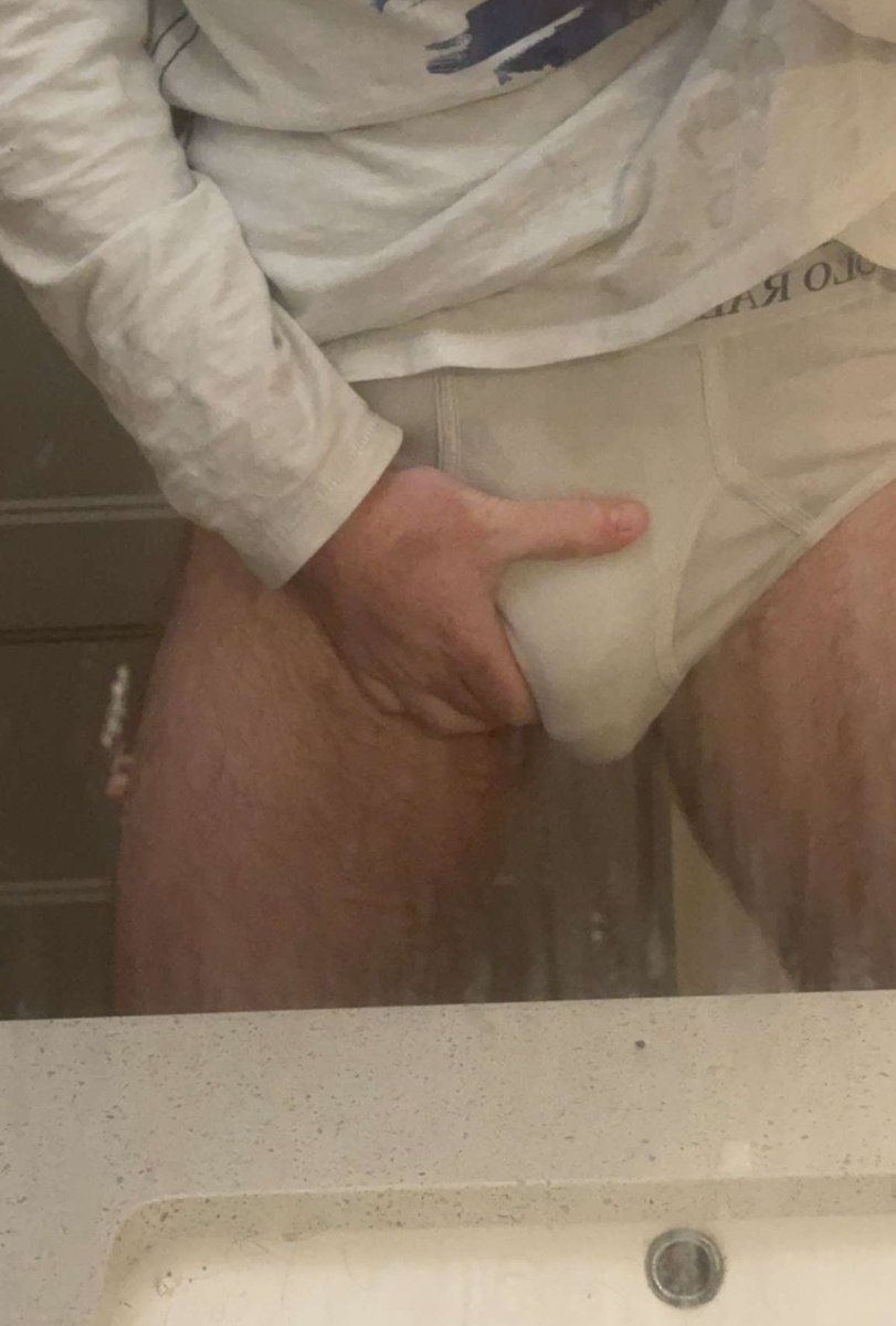TightyWhities33's tweet photo. Got horny hanging with my bros after practice. Heavy bulge tonight in my #tightywhities. #masc #bro #dick #bulge #horny #briefs https://t.co/r7DlinuGIG