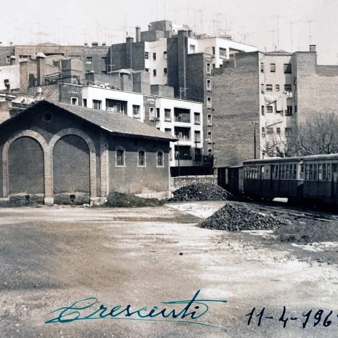 Estació del tren de Sant Feliu de Guíxols. Girona 1969