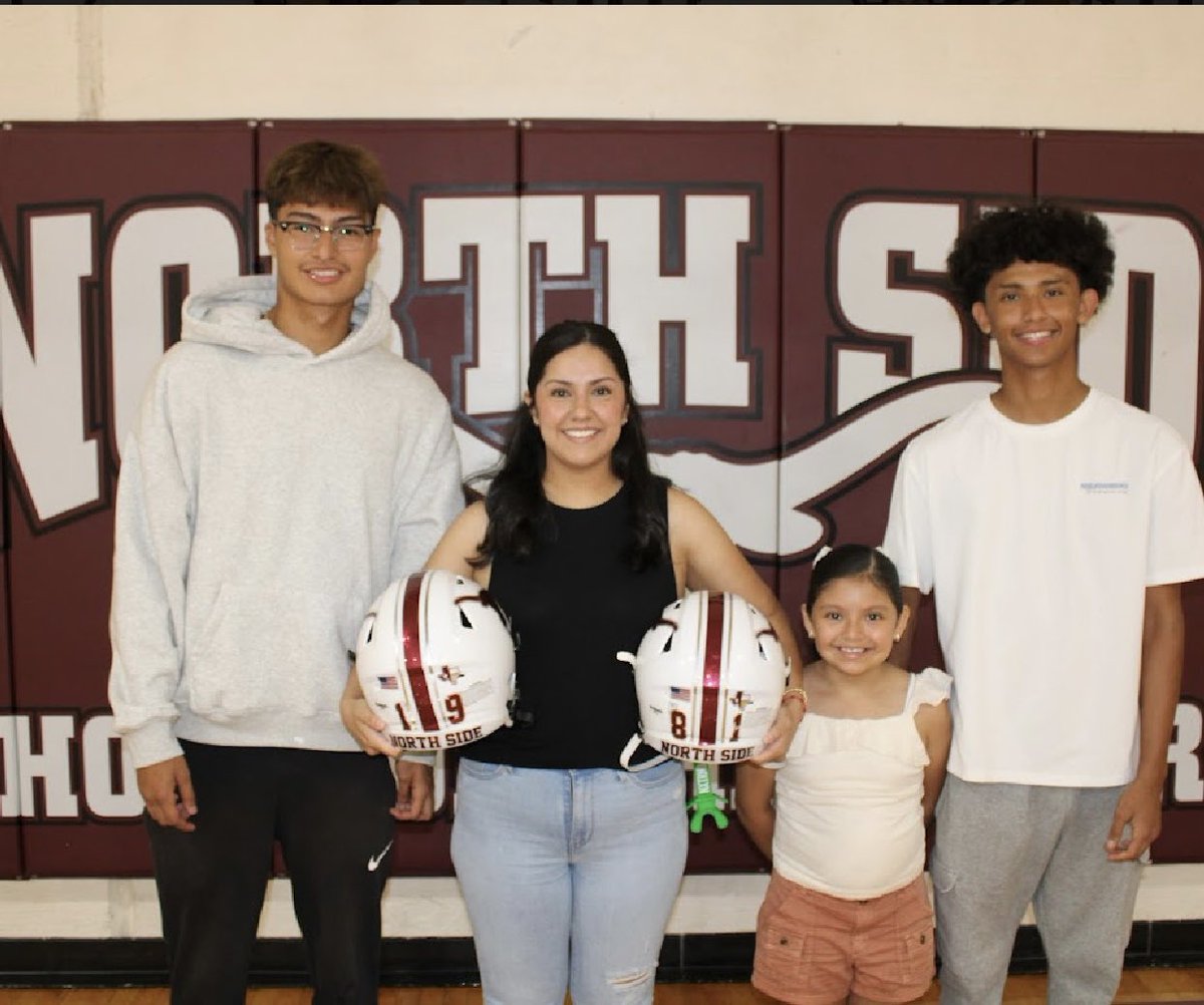 Great day of decals with family. We loved being able to have our parents and family out to support this special moment for our varsity boys #steersup <a href="/NorthSideFWISD/">North Side High School</a> <a href="/FWISDAthletics/">FWISD Athletics</a>