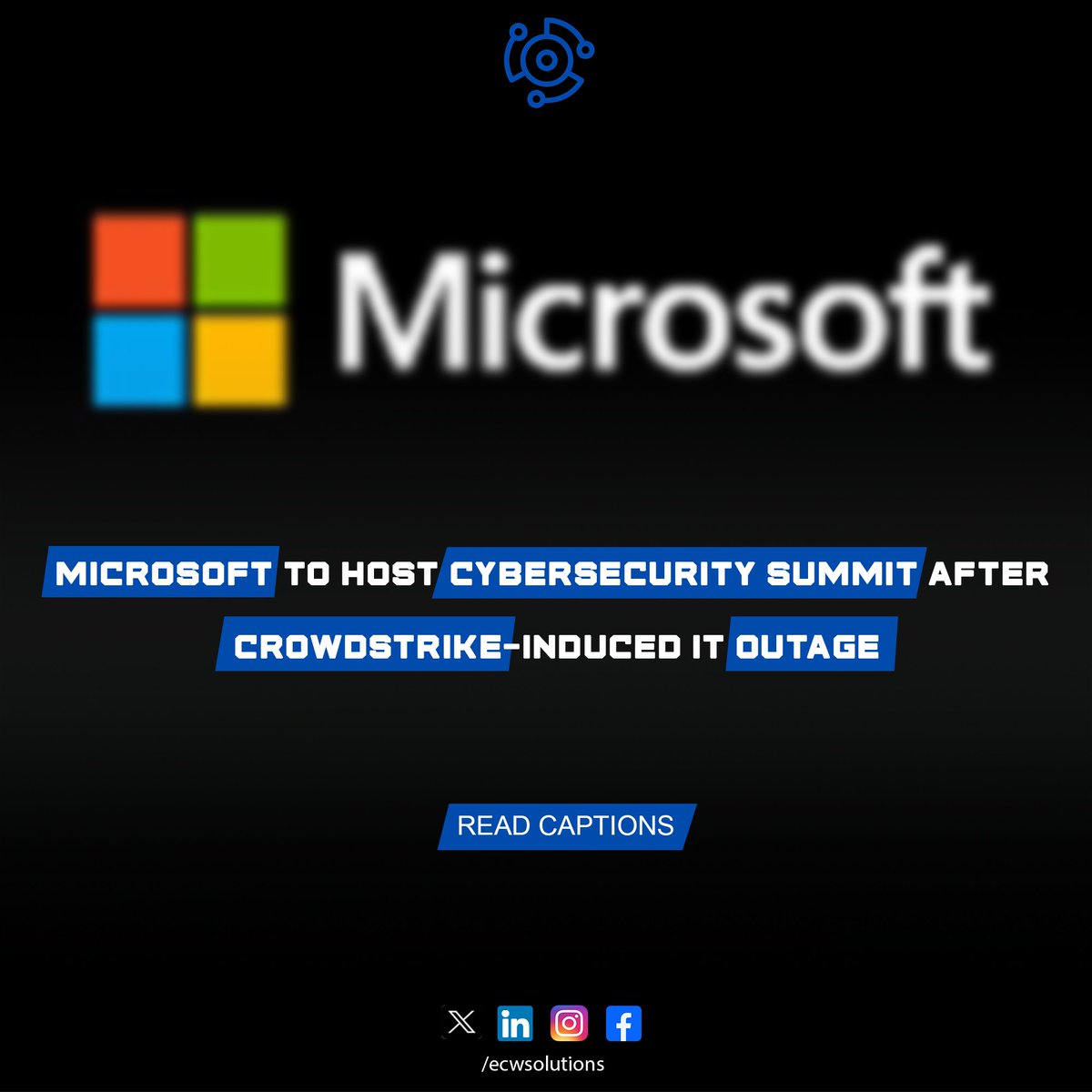 ECWSolutions's tweet photo. On September 10th Microsoft will be hosting a major cybersecurity summit at their Redmond headquarters. This event comes after a recent global IT outage caused by a faulty update from CrowdStrike which impacted millions of Windows devices across various industries.
#Cybersecurity https://t.co/QvNCCuux2b