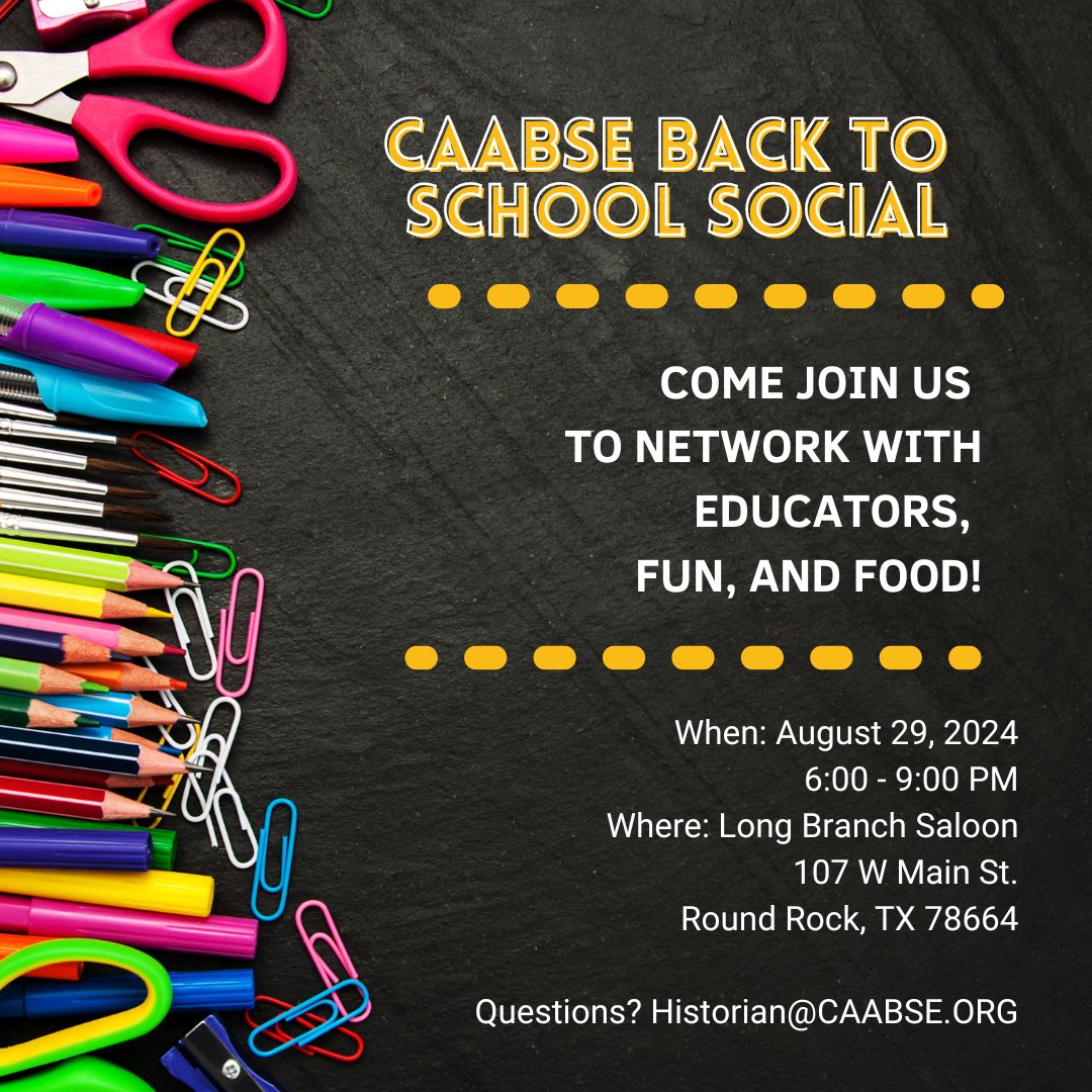 Come out Thursday and celebrate a successful back-to-school season with the Capital Area Alliance of Black School Educators!
#SupportForStudents #SupportForEducators #Scholarships #Fun