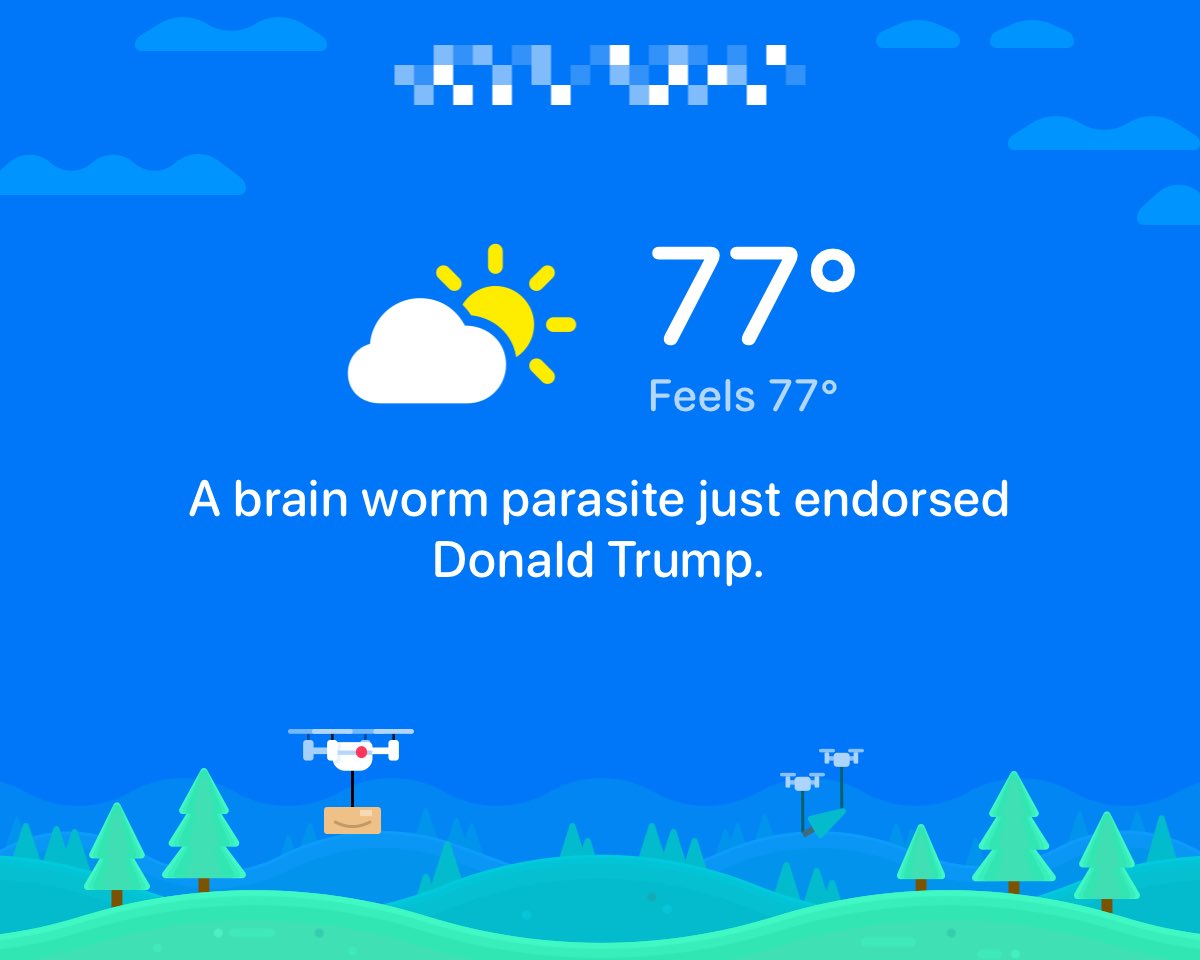 RN_Tweeter's tweet image. I love that Carrot Weather’s AI speaks the truth. #weirdgop