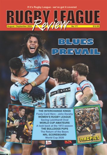 RL_Review's tweet image. Get your dad a Rugby League Review subscription for Father’s Day !!

Subscribe now at
rugbyleaguereview.com/subscribe.htm