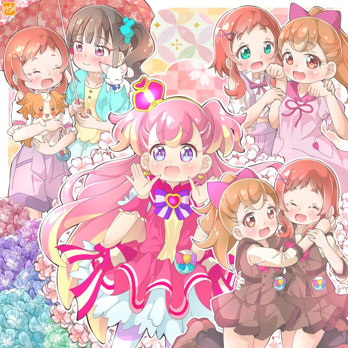 「わんだふっるっぷっりきゅっあっ! #わんぷり #precure 」|竹ちょ@ワクチン4回接種済みのイラスト