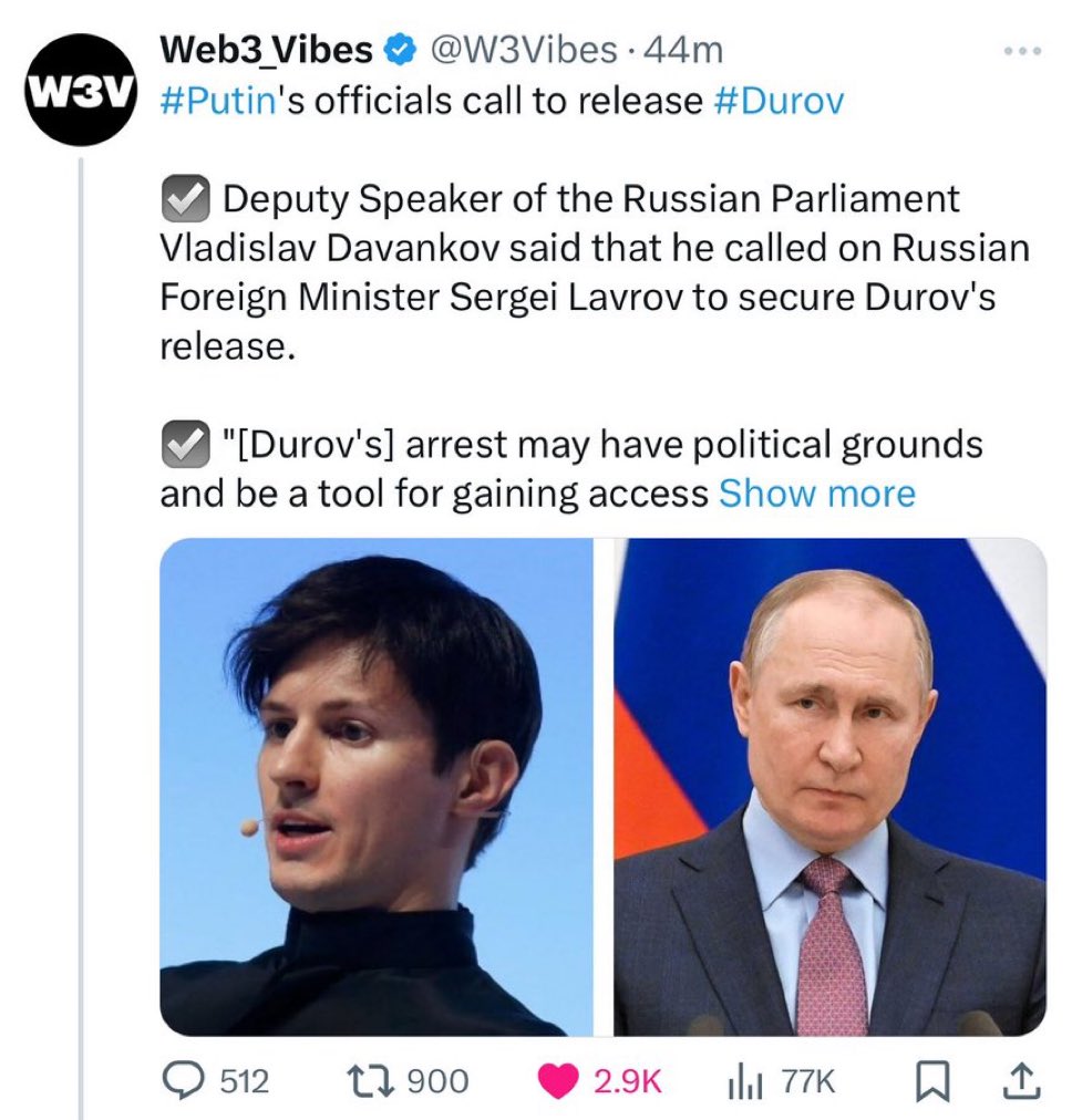 Big boy Putin getting involved 

#FreePavel