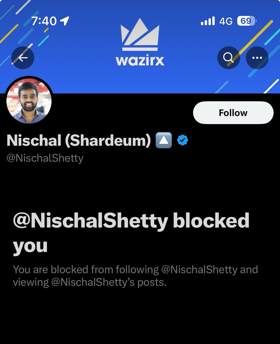 You can block me NP 😉 but that’s not the solution <a href="/NischalShetty/">Nischal Shetty</a> <a href="/WazirXIndia/">WazirX: India Ka Bitcoin Exchange</a> <a href="/WazirXCares/">WazirX</a> 

India Ka Scam Exchange 

It’s not HACK it’s SCAM ( Mark my words )