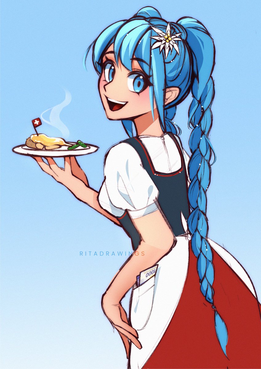 RitaDrawings's tweet image. Swiss Miku! 🇨🇭Hope I'm not too late for the trend 😂