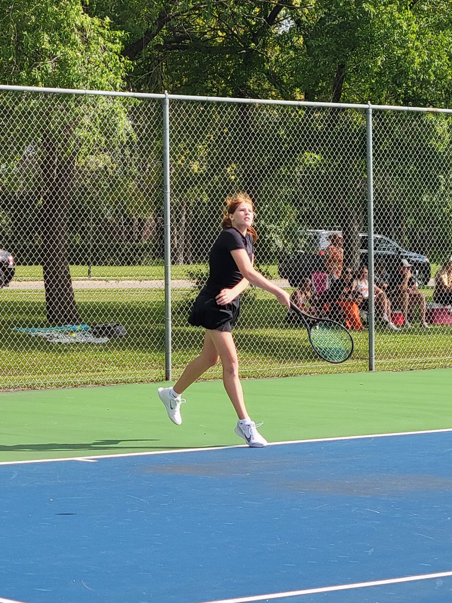 EGF_Tennis's tweet photo. Congrats to Aria Casavan on her 3rd place finish at 3rd singles! #RollWave #EGFpride https://t.co/Y0RX27Qhut