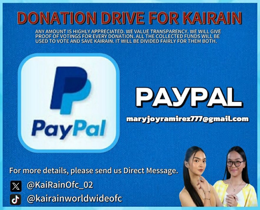 KaiRainHomiesWW's tweet photo. Goodmorning, Team KaiRains👋

We are starting a new Donation Drive for KaiRain today. This is to save more funds to be ready anytime. Any amount is highly appreciated po. The full transparency will be shown for every  donations po. Thank you!

You can DM us here for more info❤ https://t.co/7orKImZx8k