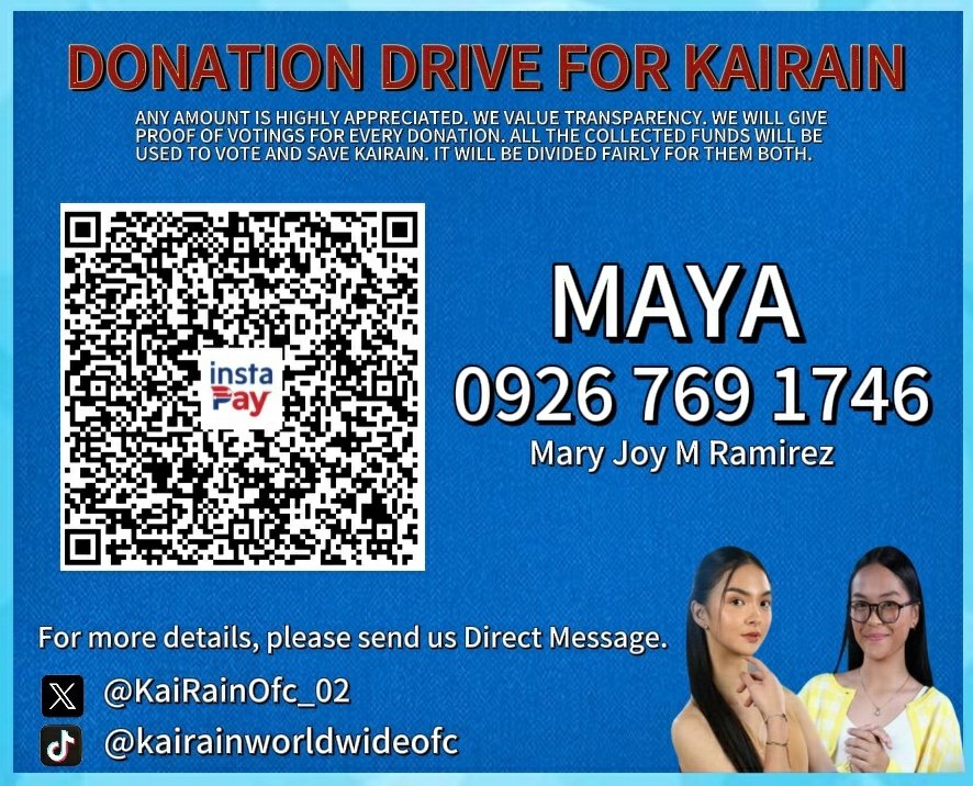 KaiRainHomiesWW's tweet photo. Goodmorning, Team KaiRains👋

We are starting a new Donation Drive for KaiRain today. This is to save more funds to be ready anytime. Any amount is highly appreciated po. The full transparency will be shown for every  donations po. Thank you!

You can DM us here for more info❤ https://t.co/7orKImZx8k