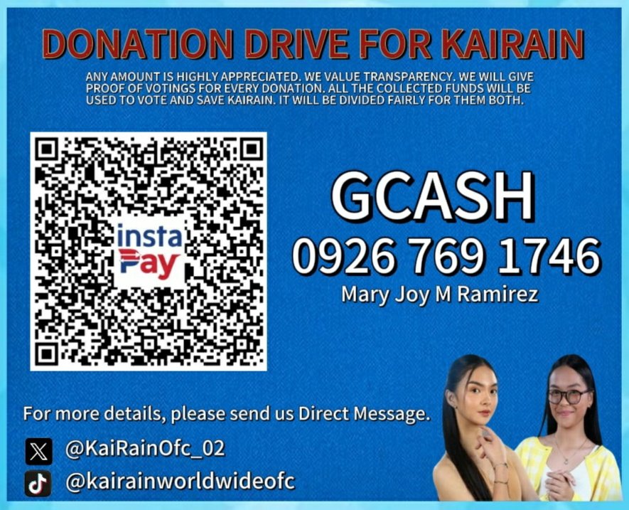 KaiRainHomiesWW's tweet photo. Goodmorning, Team KaiRains👋

We are starting a new Donation Drive for KaiRain today. This is to save more funds to be ready anytime. Any amount is highly appreciated po. The full transparency will be shown for every  donations po. Thank you!

You can DM us here for more info❤ https://t.co/7orKImZx8k