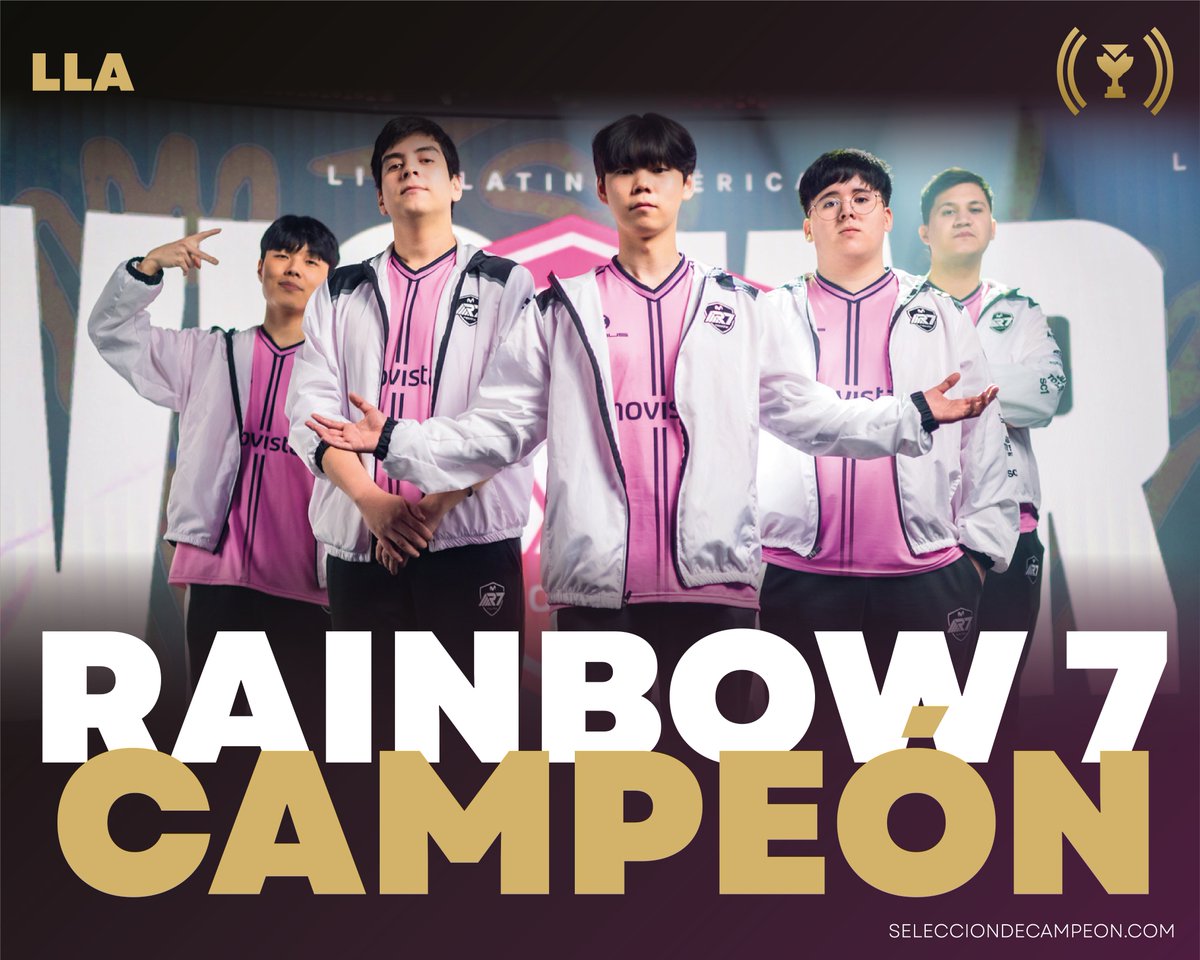 ¡LEYENDAS POR SIEMPRE!

<a href="/Rainbow7lol/">RAINBOW7 EQUIPO NO TAN CHICO</a> se consagra como el último campeón de la #LLA al derrotar a <a href="/InFinitye_sport/">INFINITY 🚀</a> por 3 a 0, convirtiéndose en la organización más exitosa en la historia de la liga, con 4 trofeos latinoamericanos.

Ahora Oddie y compañía tienen la mira fija en