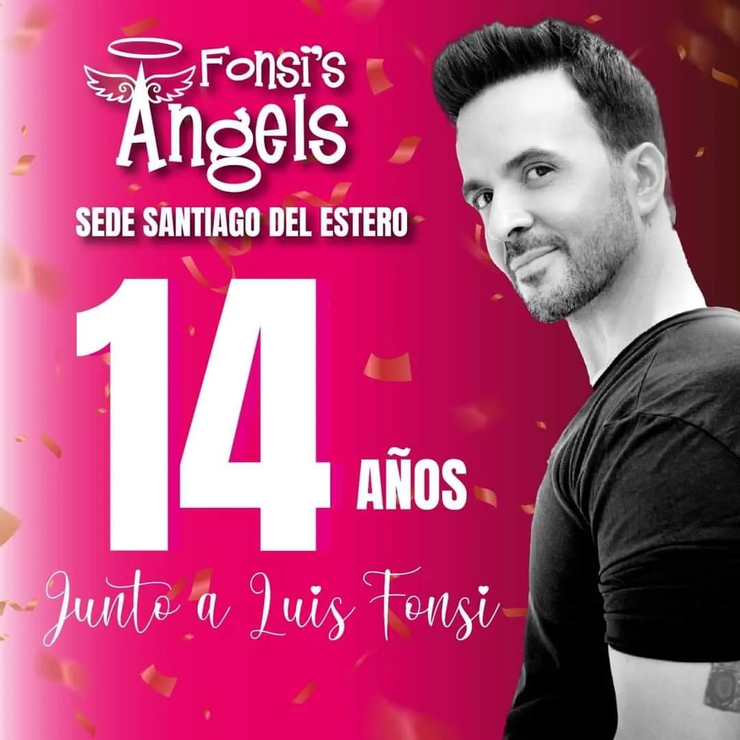 Felices 14 años para nuestras Changas amigas 🩷🎂🥳

Que sean muchos años mas de aventuras , giras siguiendo al morocho más lindo 🩷 Las queremos muchísimo 🩷🥳🎂

<a href="/fonsisangels/">Fonsi's Angels Arg</a>_santiago @fonsisangels <a href="/luisfonsi/">Luis Fonsi</a> 

#AngelsSantiago #14Años #LuisFonsi