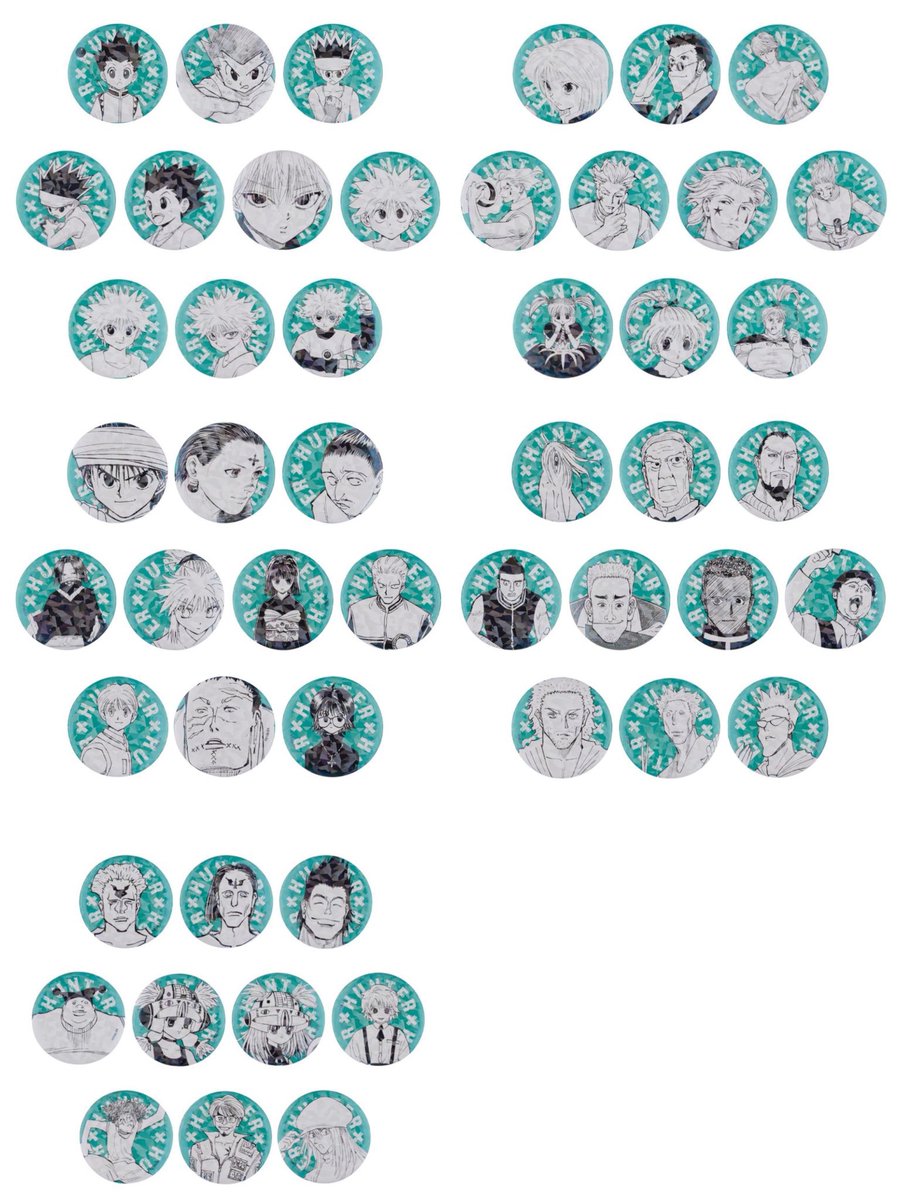 HUNTER×HUNTER オールスター缶バッジ グリードアイランド編 50個 HUNTER×HUNTER(ハンターハンター)グッズ情報【非公式】 on X