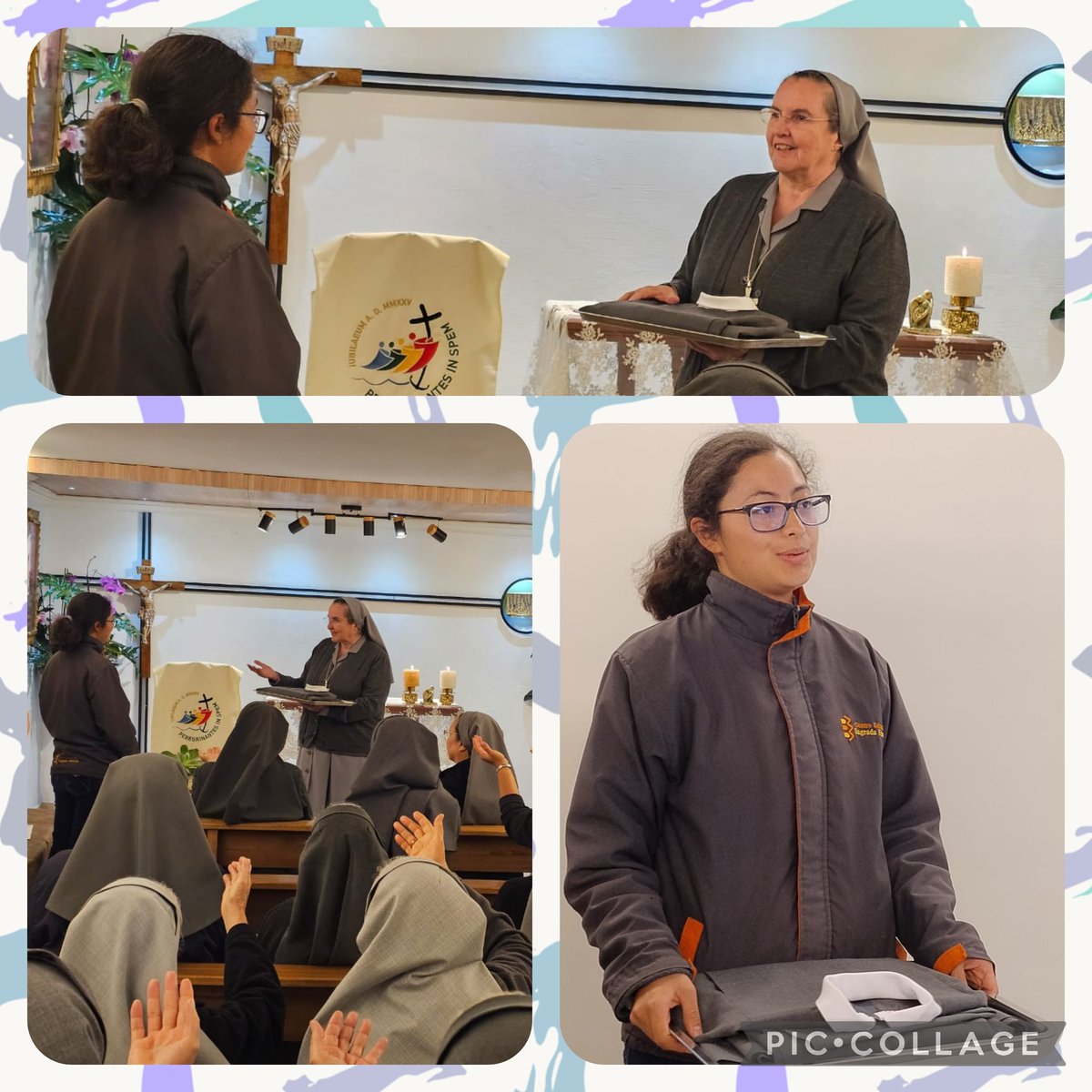 Entrega del habito, a Laura Báez