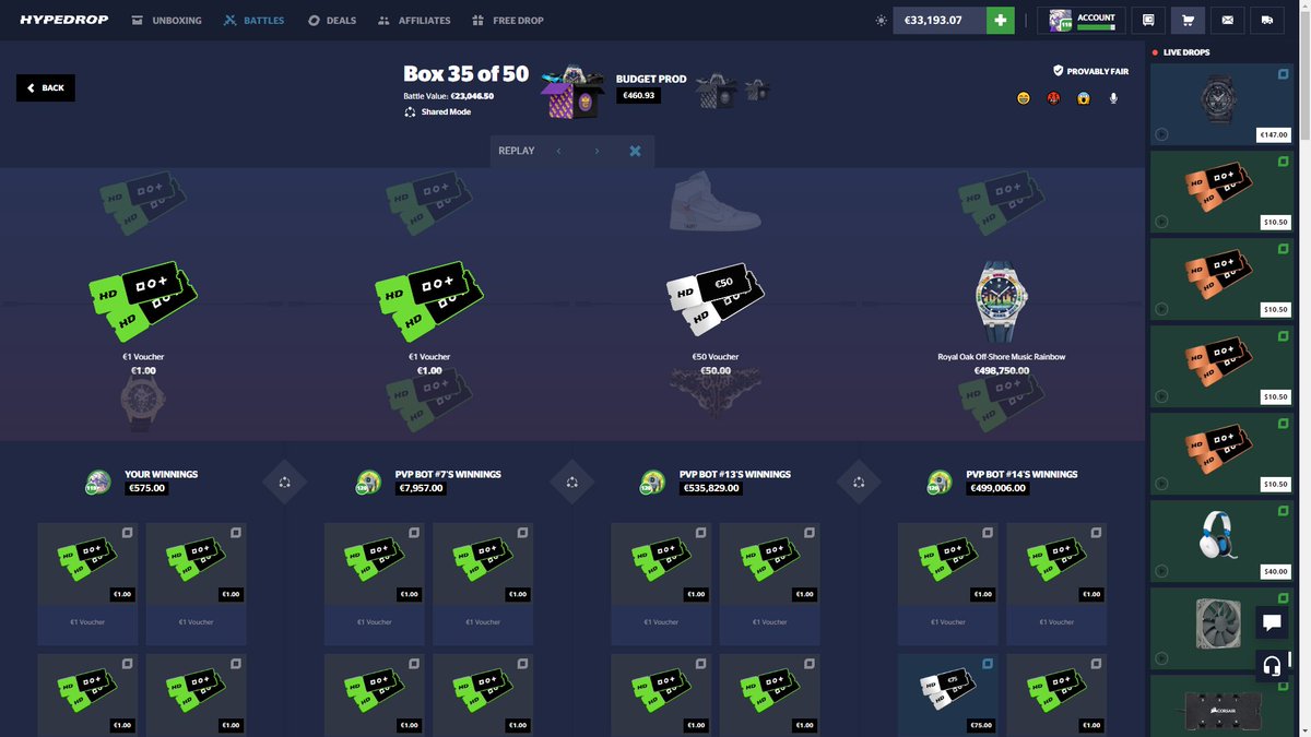 ?????? so eh.. we just won $300,000 on shared mode??? on <a href="/HypeDrop/">HypeDrop</a> 

✅kick.com/prodigyddk

2 top pulls LOL??

giving away $15,000 on stream right now.
✅Be in stream
✅comment screenshot of $500 battle
✅comment kick username