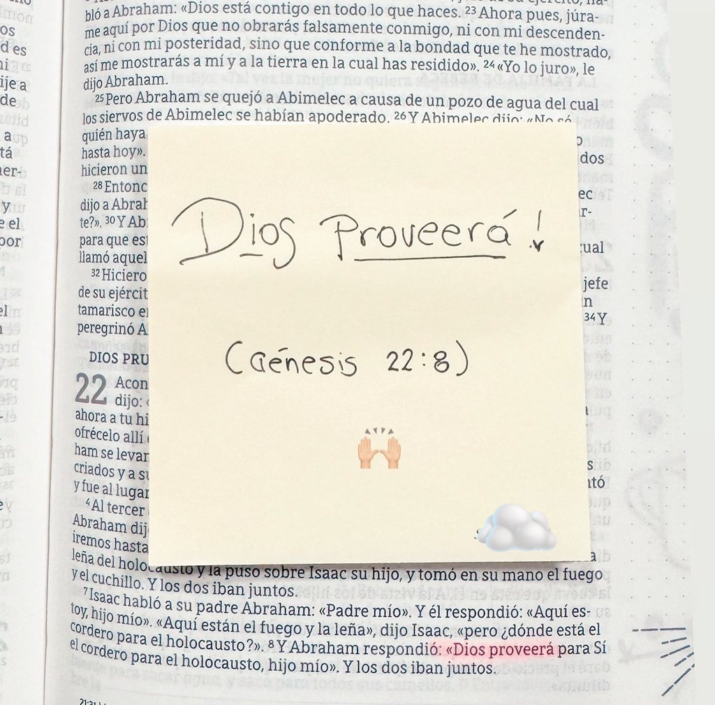 Bibliaenlinea's tweet photo. Dios proveerá 🙏🏻 https://t.co/ejOKnpSeZs