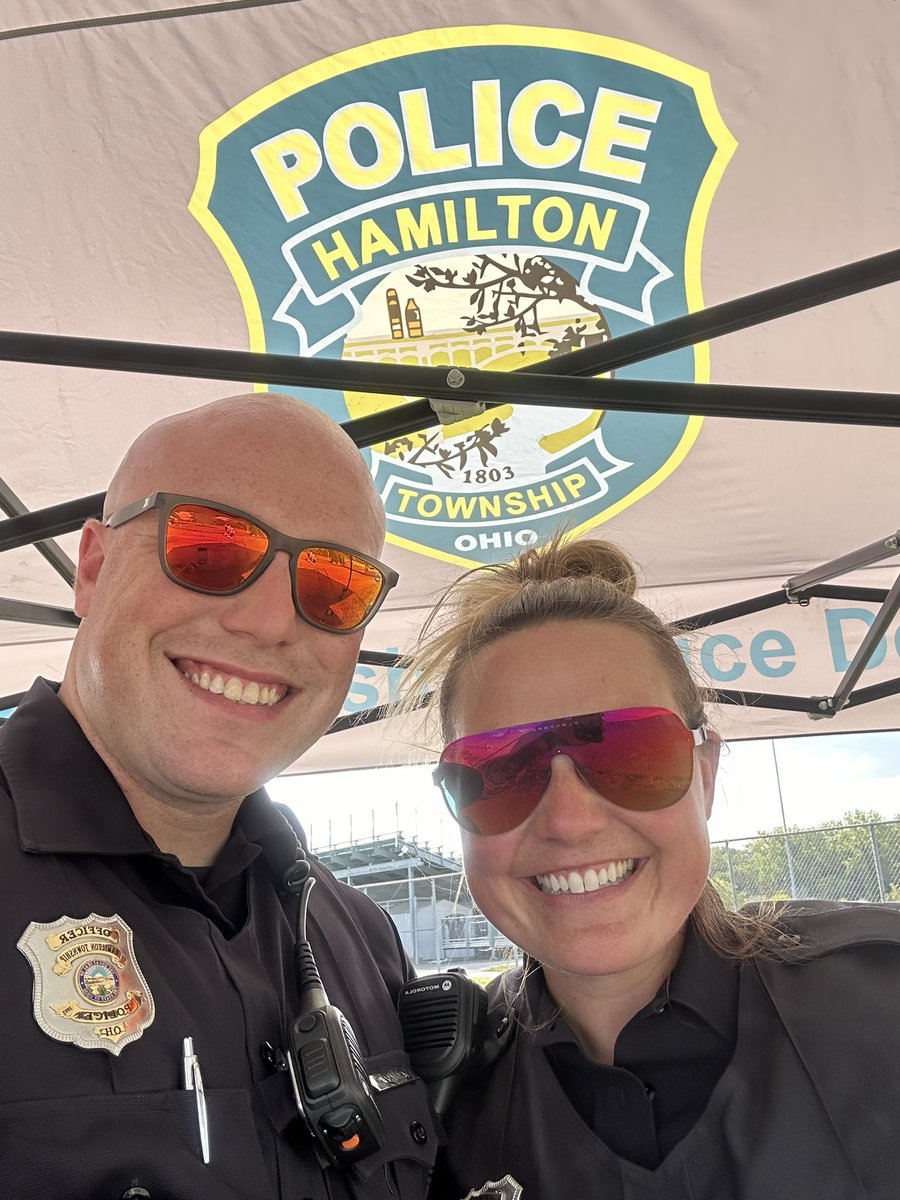 Officer Molly and I got to work the <a href="/LM_Schools/">Little Miami Schools</a> food truck rally this evening, got to see a lot of familiar faces and had a blast in this heat. <a href="/HamiltonTwpPD/">HamiltonTwpPD</a> #SRO #CRO