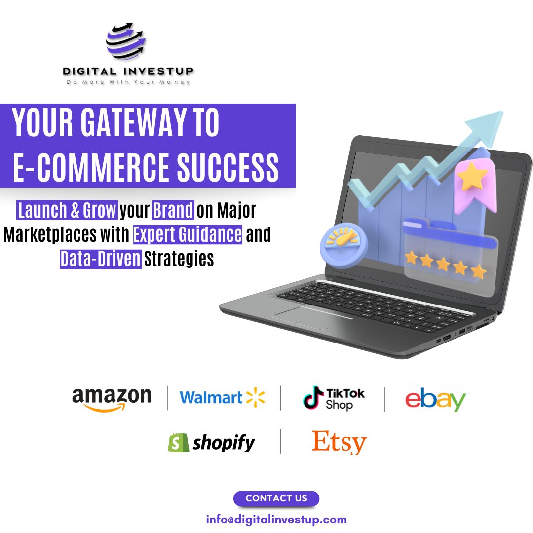 DigitalInvestUp's tweet photo. #ecommerce #Amazon #Walmart #Etsy #eBay #Shopify #Tiktokshop #Accountrecovery #DigitalInvestUp https://t.co/ee1xThCkjh