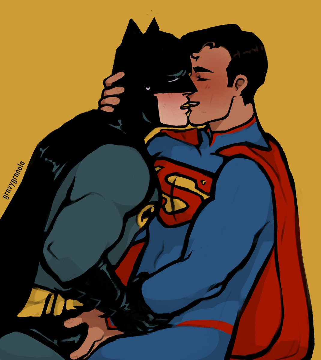I don't think he's grabbing the utility belt #superbat #nsfw