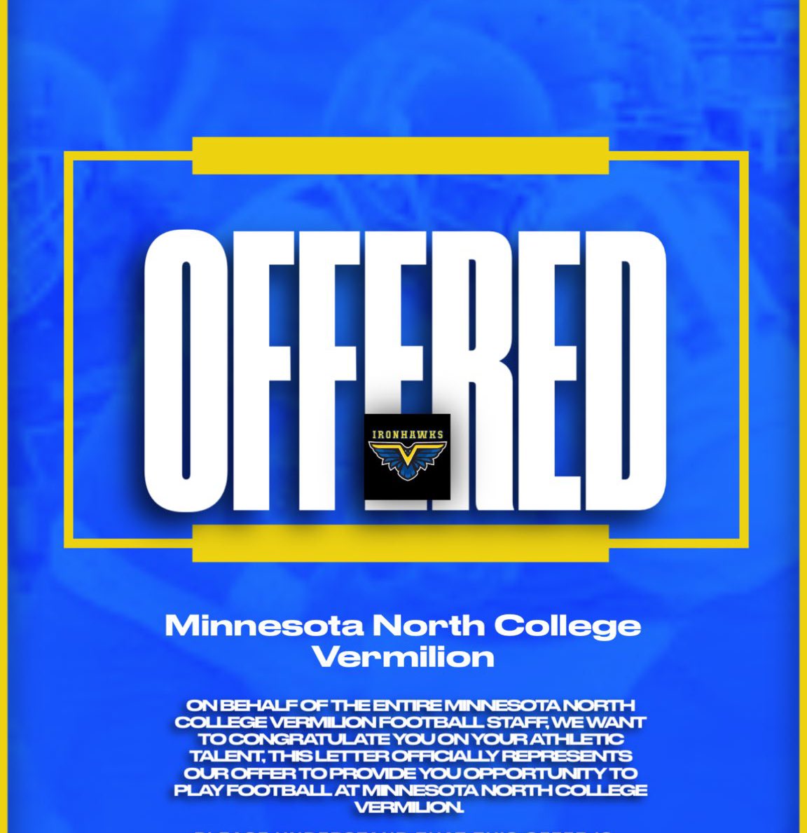 Thomas Delao (@thomasdelao8) on Twitter photo Blessed to receive my first offer from Minnesota North College Vermilion. Big thank you to <a href="/coachbusby22/">Coach Busby-Personal Page</a> and staff, for the opportunity to play at the next level. #GoHawks Blessed to receive my first offer from Minnesota North College Vermilion. Big thank you to <a href="/coachbusby22/">Coach Busby-Personal Page</a> and staff, for the opportunity to play at the next level. #GoHawks