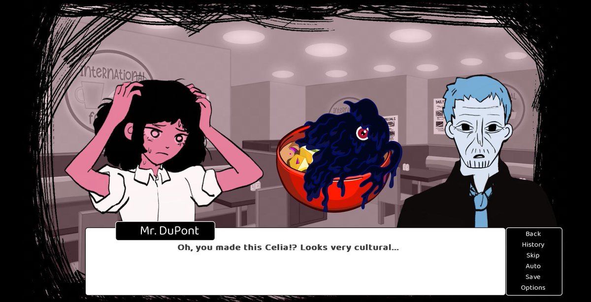 BStudios_'s tweet photo. Sneak peek! Thought we would share an exclusive screenshot from the game that hasn't been released yet. Office potluck with a twist. #ScreenshotSaturday #Clockoutat2 https://t.co/wqG6RUqWAS