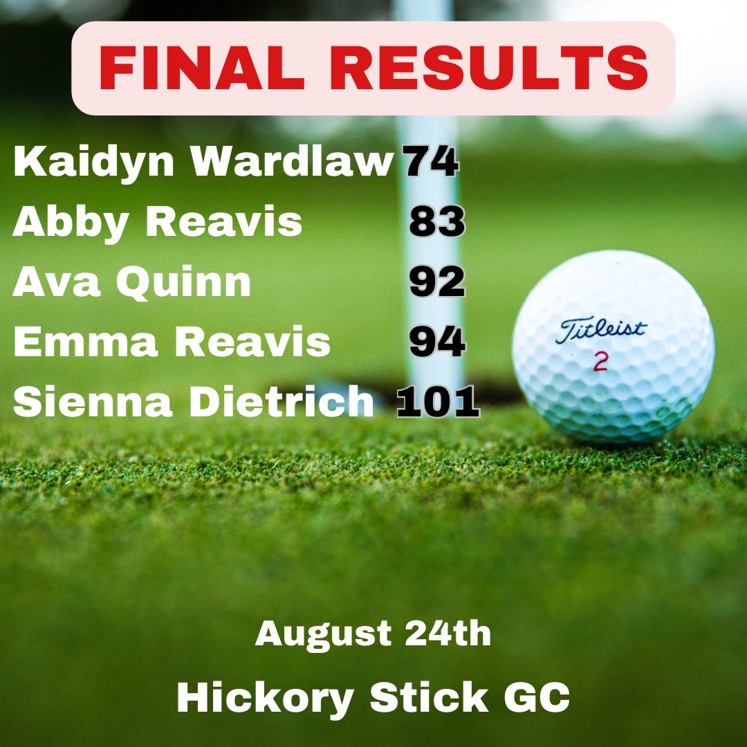 The Lady Bulldogs Black Team shot their season low at a tough Hickory Stick Golf Course with a stacked field full of top 20 teams.  The team placed 9th.  Junior Kaidyn Wardlaw placed T8 individually.