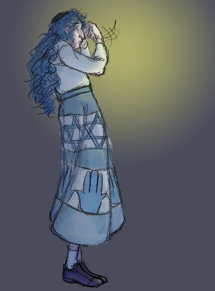 jumping on the trend with jewish miku (she is celebrating shabbat)