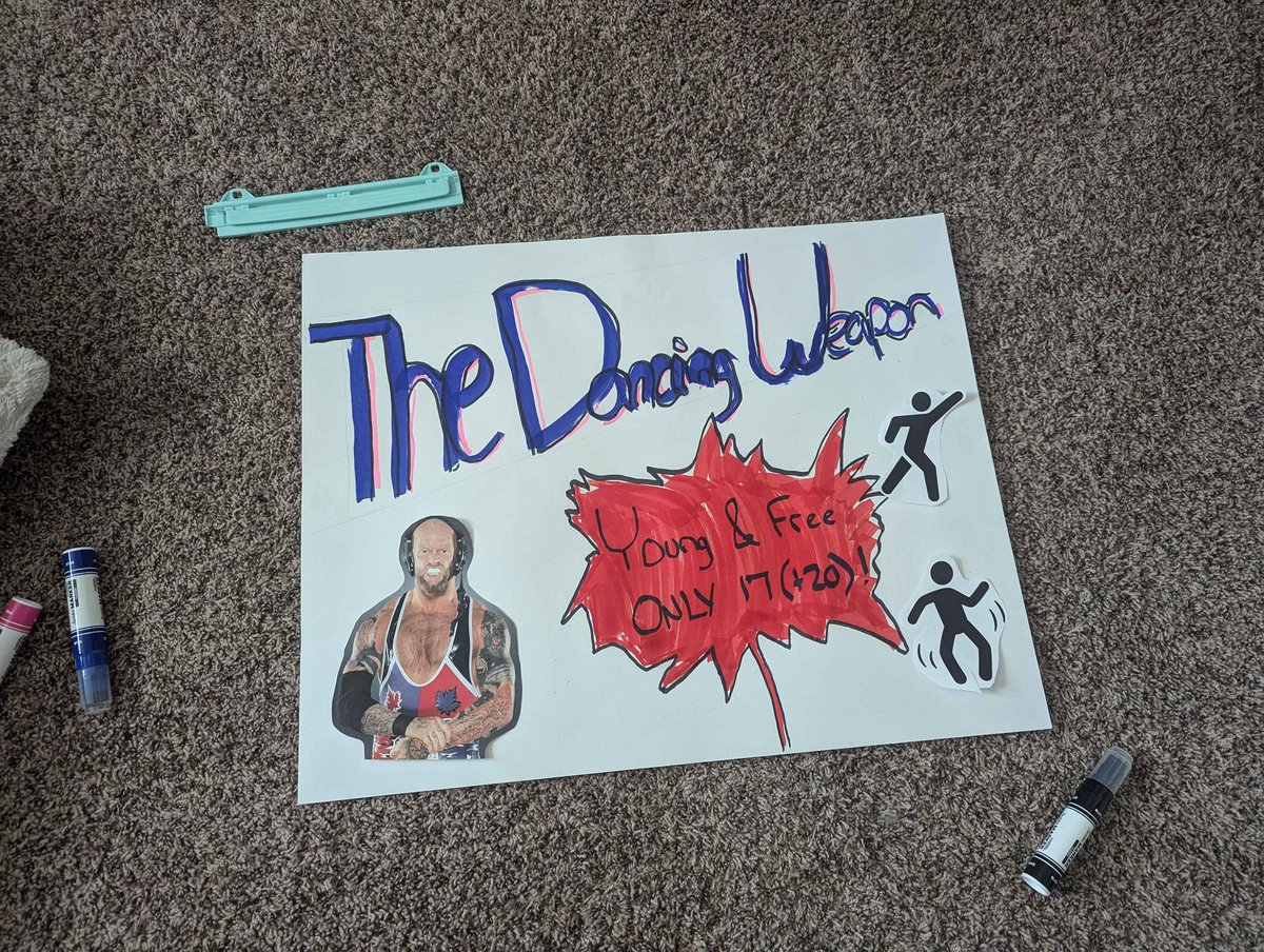 My friend's sign for <a href="/Walking_Weapon/">Josh Alexander</a> at tonight's <a href="/PWRevolver/">Wrestling REVOLVER</a> show
