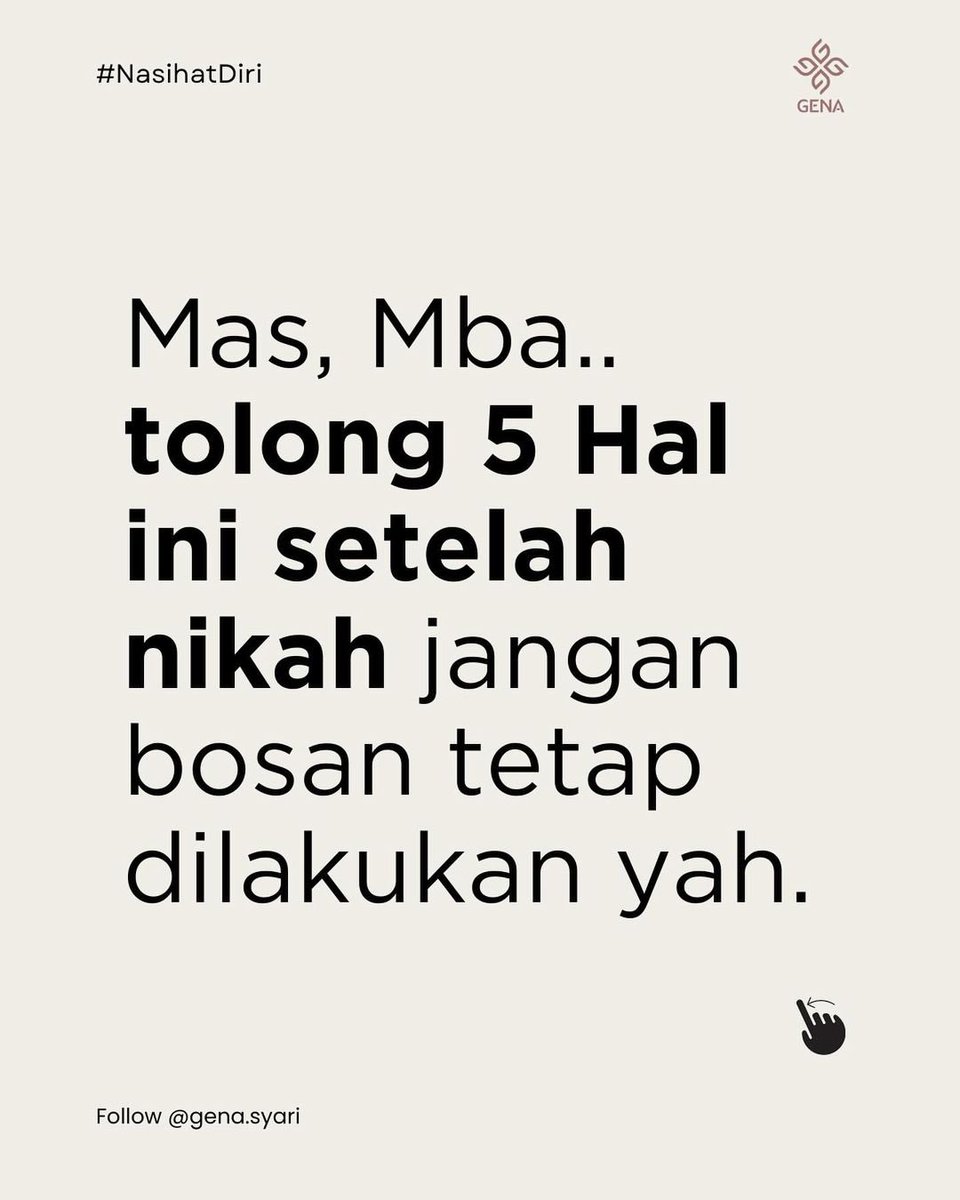 5 Hal ini setelah nikah jangan bosan tetap dilakukan yah.

A Thread