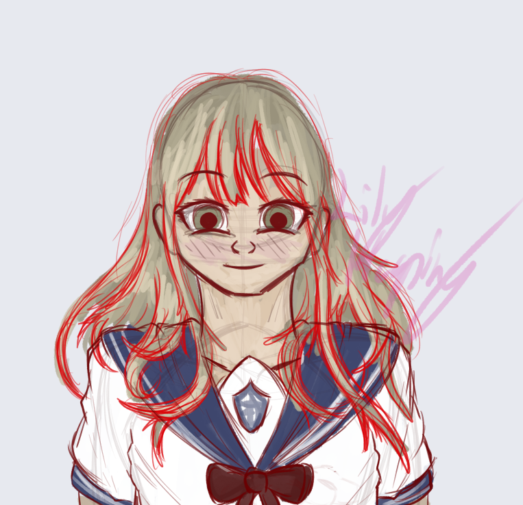 real bad sketch of Makoto from my crossdressing senpai.. 
Not been in much of a "fun" art mood, but read the comic and felt inspired. Both in art and real life. 
(also, first time drawing a sailor uniform.. bad color matching just for here)

#digitalart #sketches