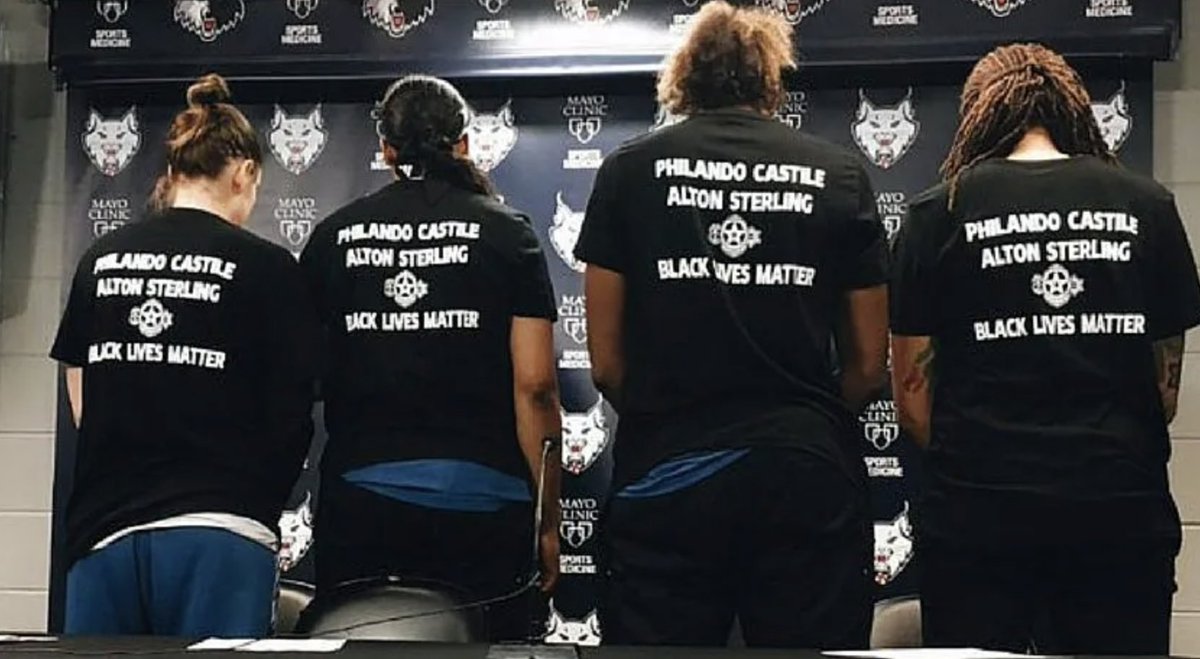 Never forget that a huge part of Maya Moore's legacy is being one of the four Lynx captains who helped launch the Black Lives Matter protest movement in the WNBA in the summer of 2016, weeks before Kaepernick took a knee.