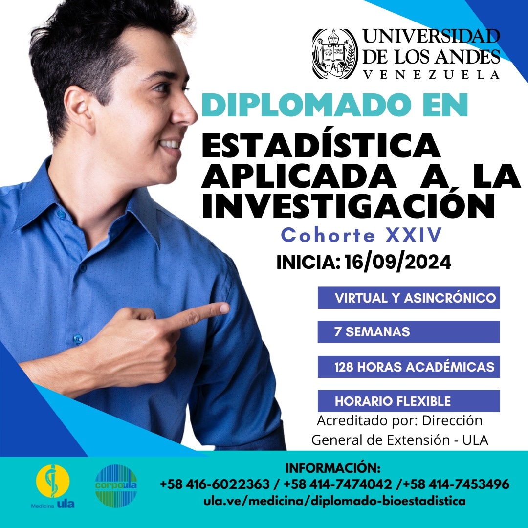 Pronto inicia el Diplomado en Estadística Aplicada a la Investigación - Cohorte XXIV. 
forms.gle/fSAUQhchaaXhjb…