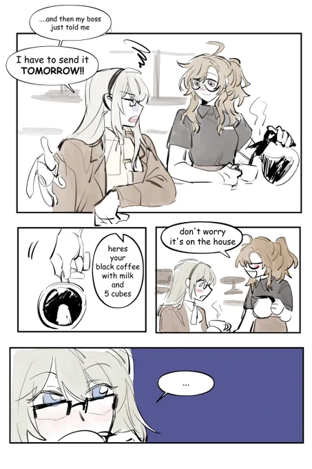 Draw some comic base on this AU Melania be barista lets gooo!!! #reverse1999 #niablume 