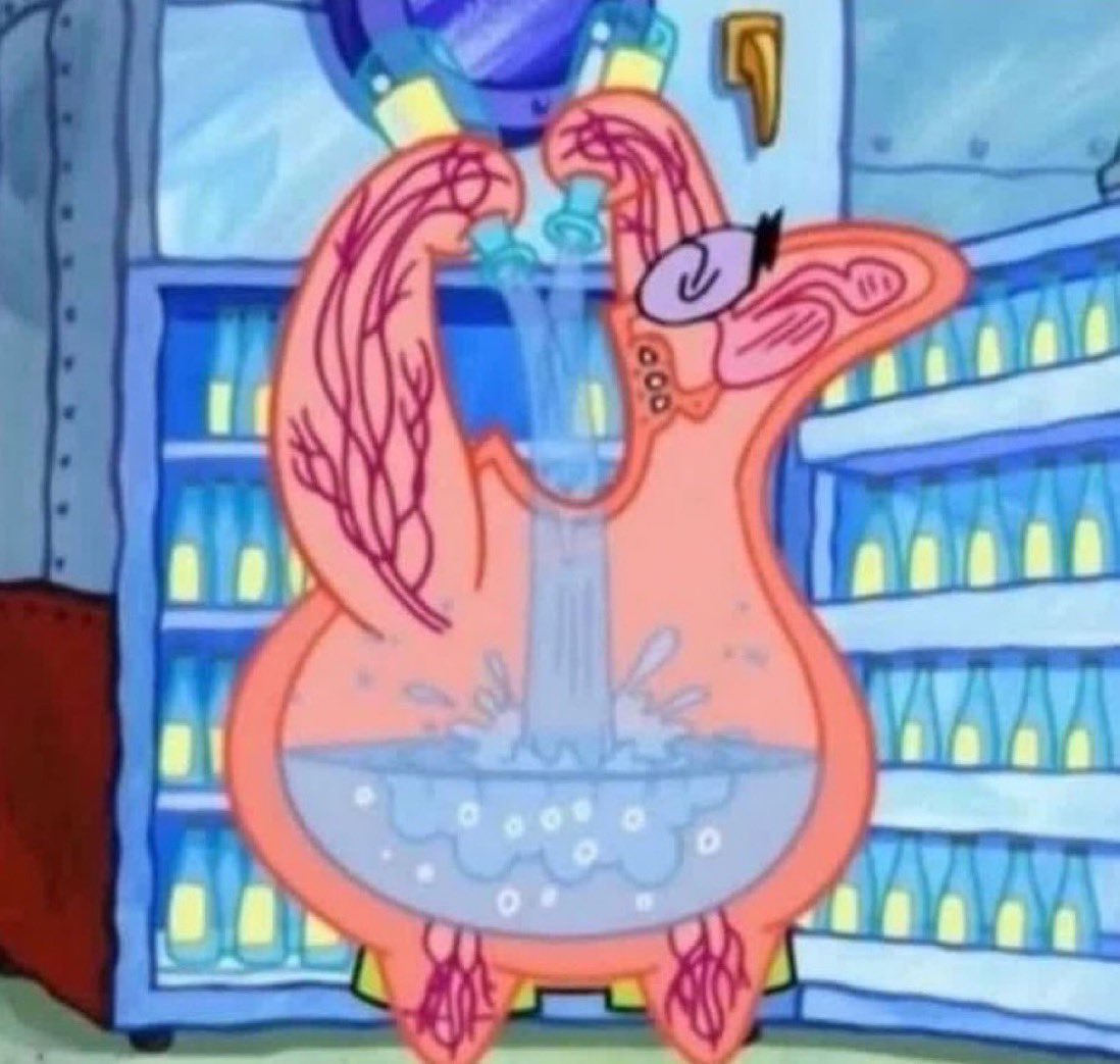 how it feels to drink water at midnight.