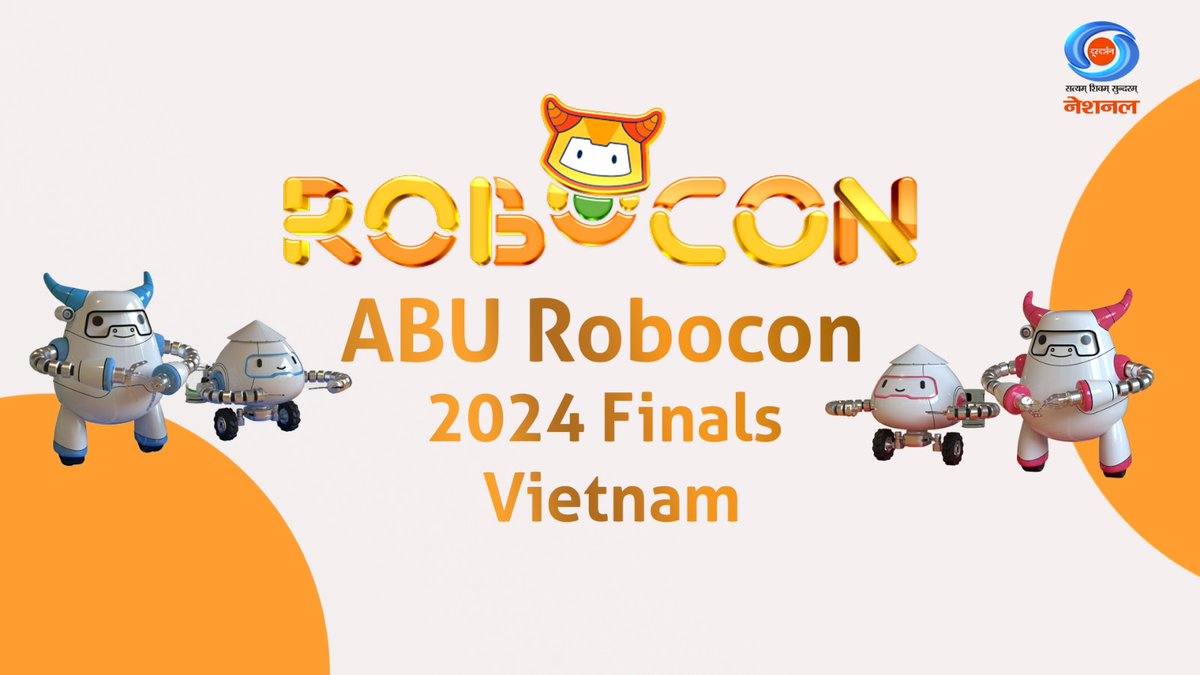 DDNational's tweet photo. Join us for the ABU Robocon 2024 Finals live from Vietnam.
Watch Live: https://t.co/fiZuuwn6Ss
#ABURobocon2024 #ABURobocon #TeamIndia