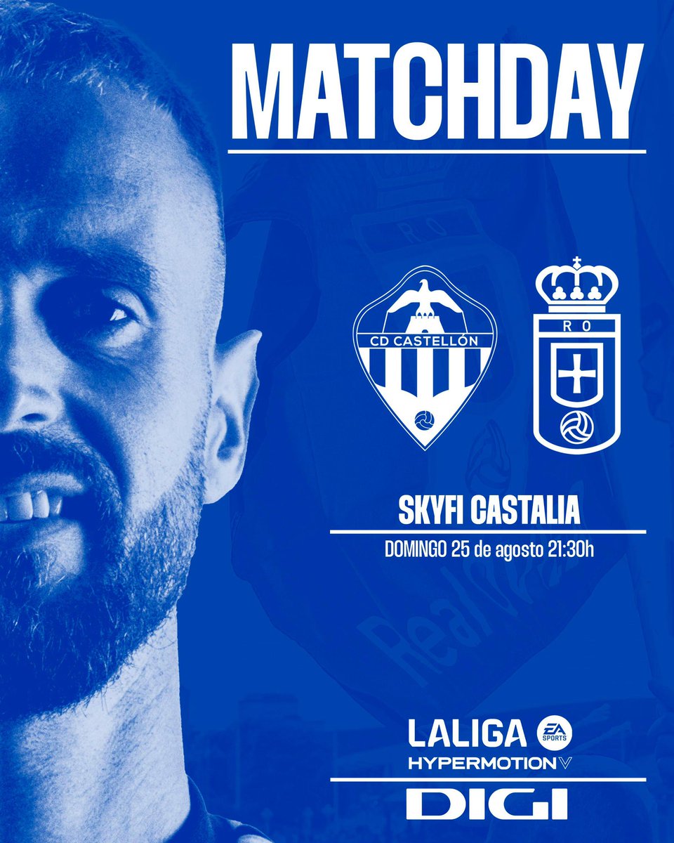 ⚔️ 𝔻𝕀́𝔸 𝔻𝔼 ℙ𝔸ℝ𝕋𝕀𝔻𝕆 ⚔️

#CastellónRealOviedo 
#VamosOviedo 🔵⚪️
#DíadePartido