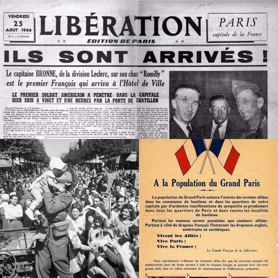 SophieBRIA's tweet image. 25 août 1944... 25 août 2024... 
80 ans que #Paris est libéré du joug des nazis...
Merci à tous les libérateurs, Les résistants, la #2emeDB...
Ne jamais oublier... 🙏🏻✨
#80ansliberationdeparis #liberationdeparis #commemoration