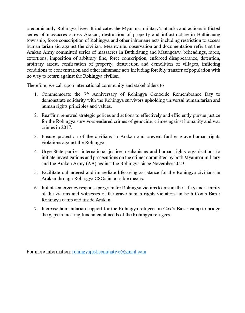 Rohingya Justice Initiative tweet media
