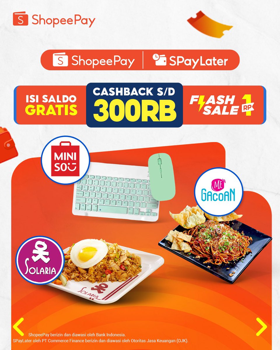 ShopeePay_ID's tweet photo. AKHIRNYA GAJIAAAAAN~~
Hayo siapa yang udah nggak sabar mau makan dan belanja hemat di promo Gajian Seru ShopeePay?
Mending cepet-cepet deh sebelum kehabisan 😁😉 #GajianSeru #ShopeePay #PromoShopeePay https://t.co/rDeVWsyJYv