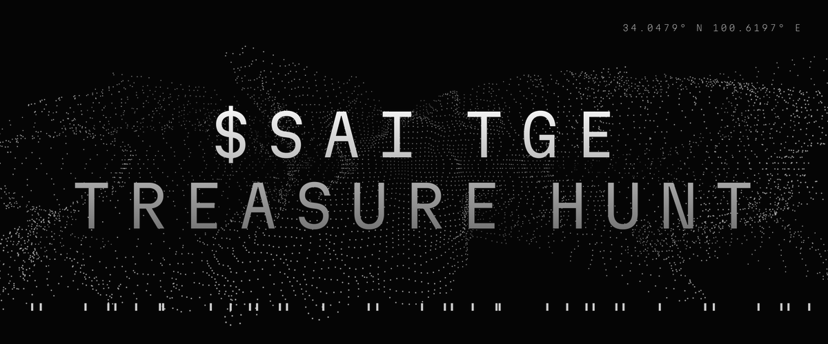 Friendly reminder: The $SAI TGE Treasure Hunt is still live! 💎

Join now to discover what $SAI treasures await you: forms.gle/kdw8aSpfcVYj7w…

Like and retweet for bonus karma! ✨