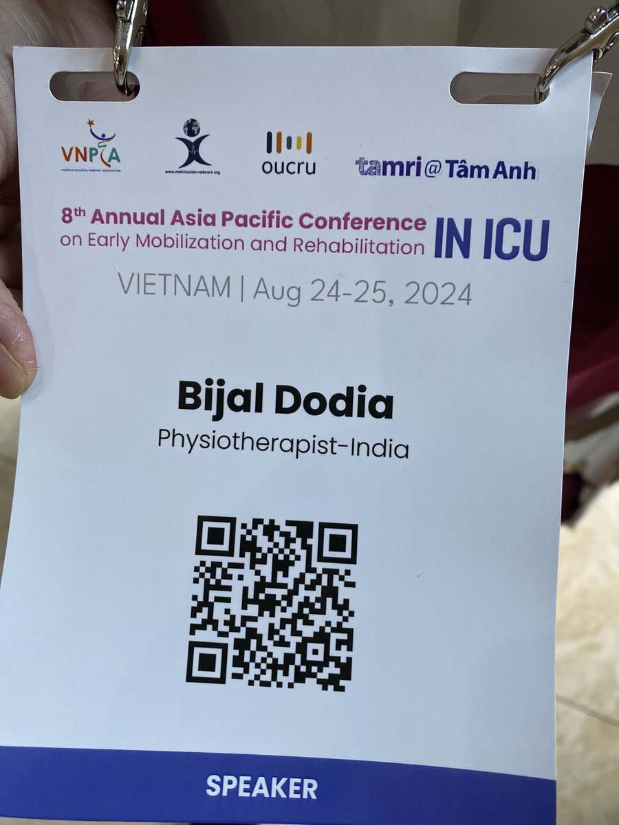 Hopkins ICU Rehab (@icurehab) on Twitter photo Great posters & presenters at <a href="/icurehab2024/">ICURehab2024_Vietnam</a> Vietnam
Bijal Dadia, PT attended prior
Asia Pacific #ICUrehab conference
Now she has completed a large quality improvement project
She successfully assembled an interdisciplinary team & changed culture in her ICU in India! Great posters & presenters at <a href="/icurehab2024/">ICURehab2024_Vietnam</a> Vietnam
Bijal Dadia, PT attended prior
Asia Pacific #ICUrehab conference
Now she has completed a large quality improvement project
She successfully assembled an interdisciplinary team & changed culture in her ICU in India!
