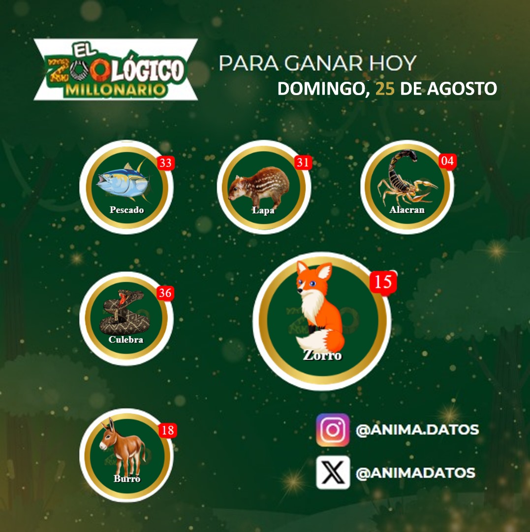 AnimaDatos's tweet photo. #Loterías #zoologicomillonario #datos #animalitos https://t.co/eR5hNVwRrP