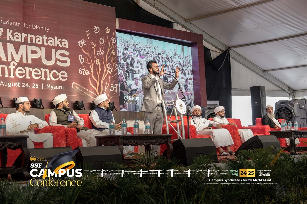 ssfkarnataka's tweet photo. *📸Flash of Day 1*

*The Compass*

*"Students for Dignity"*
_*SSF Campus Conference*_
August 24, 25 @ Mysuru 

> Campus Syndicate • SSF Karnataka © https://t.co/rOlHbfsDqv