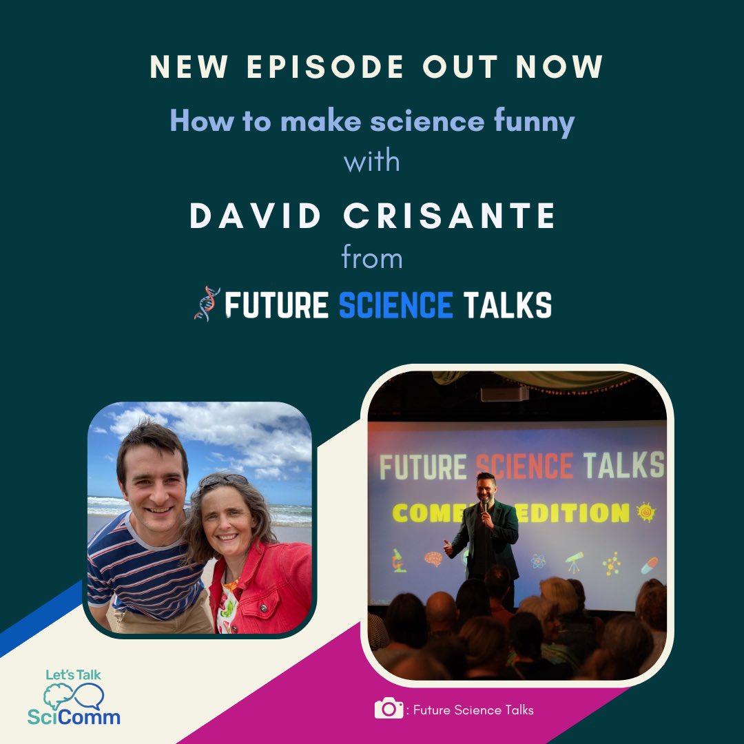 LetsTalkSciComm @letstalkscicomm.bsky.social (@letstalkscicomm) on Twitter photo 🤩 Wish you were a more captivating, engaging speaker? 🤩
Don't miss our conversation with journalist & master storyteller David Crisante, from <a href="/ScienceTalksAU/">Future Science Talks</a>.
David shared his passion for comedy, and gave us great public speaking tips along the way.
open.spotify.com/episode/2lqnlL… 🤩 Wish you were a more captivating, engaging speaker? 🤩
Don't miss our conversation with journalist & master storyteller David Crisante, from <a href="/ScienceTalksAU/">Future Science Talks</a>.
David shared his passion for comedy, and gave us great public speaking tips along the way.
open.spotify.com/episode/2lqnlL…