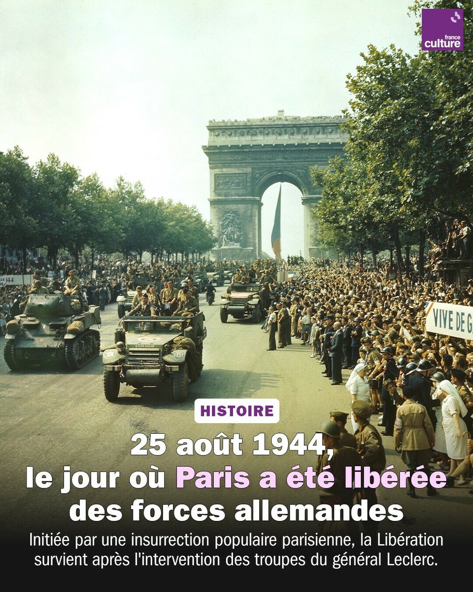 C'était il y a 80 ans ! 
Une journée historique racontée par des résistants.
➡️ l.franceculture.fr/JaN
