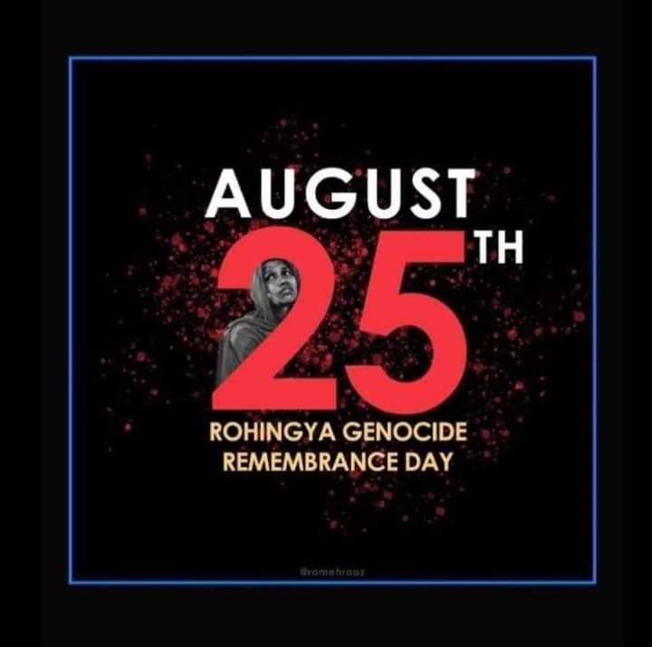ro_salam1's tweet photo. It's #25th_August 
The #Blackest_day Rohingya's history book. 

We seek the intervention of the International communities and world Leaders to resolve the Rohingya Crisis immediately. 

#Saverohingya
#SaveArakan https://t.co/f48PKqlxxA