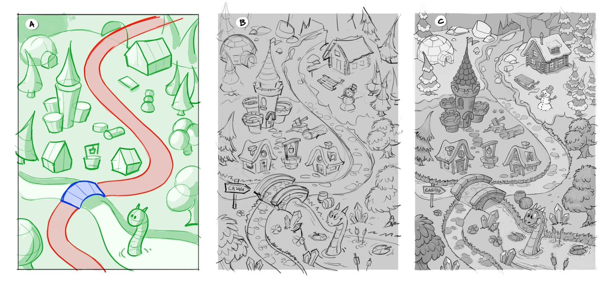 The background doesnt have to be standard you can also use isometric views 